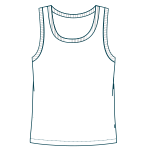 Fashion sewing patterns for Sleeveless T-Shirt 7071